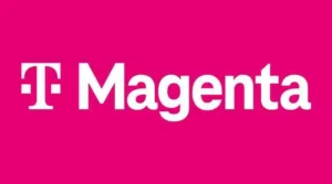 The T.MAGENTA logo uses a combination of the colors white and pink. The word 'T.' is written in orange, 'MAGENTA' is in magenta, and 'TV' is in white. The white color represents purity, innocence, and clarity, while the pink color symbolizes charm, calmness, and creativity