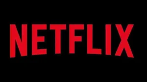 "Official logo of Netflix: The word 'Netflix' in a bold, red-colored sans-serif font with a shadow effect, with the lowercase letter 'n' tilted slightly to the right. The letters are separated by thin white spaces, and the word is placed inside a black colored rectangle with rounded corners." The color red represents excitement and energy, while the color black conveys sophistication and professionalism