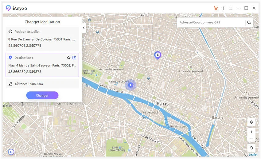 A location map showing the headquarters of Paris IPTVTAP.com in the city of Paris, France. The map highlights the building with a marker, and surrounding areas are shown in a muted grey shade. The building itself is a six-storey commercial building with a red tiled roof, set upon a tree-lined avenue